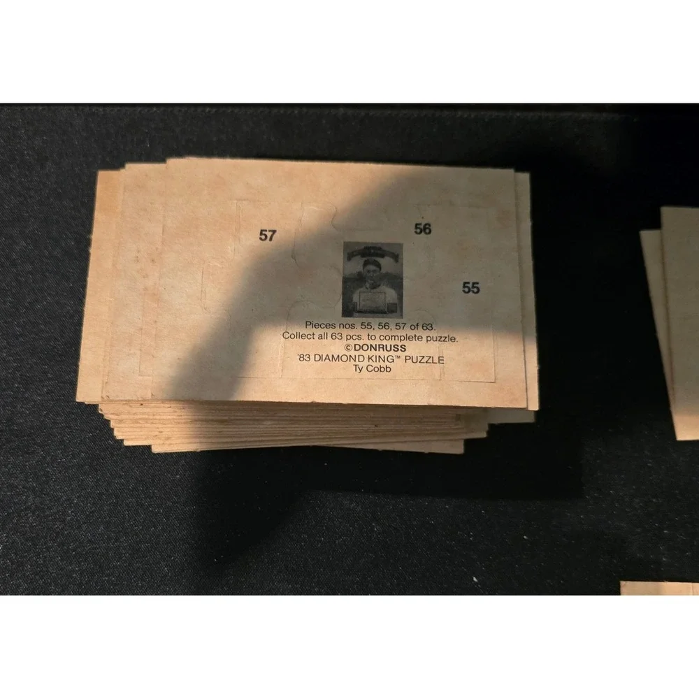 Vintage 1980's Donruss Baseball Puzzle Pieces‎ Lot Ty Cobb Duke Snider Ruth